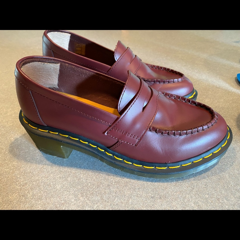 Dr Marten Cherry Red Kizzy Loafers